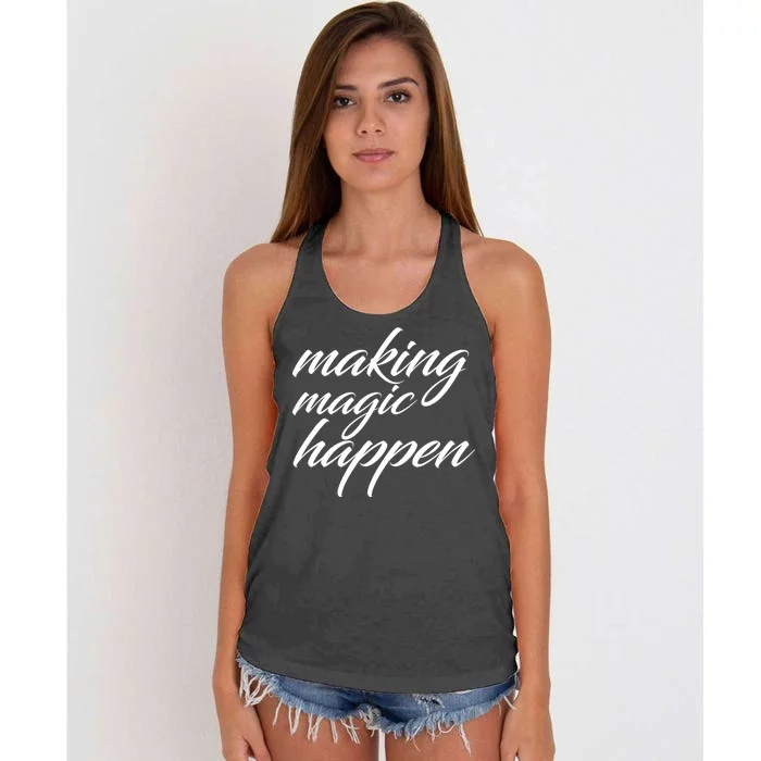 Making Magic Happen Women's Knotted Racerback Tank