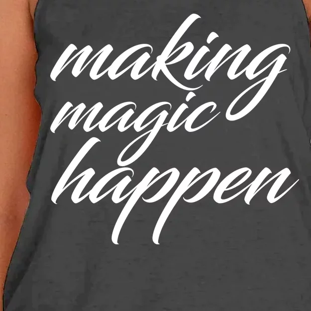 Making Magic Happen Women's Knotted Racerback Tank