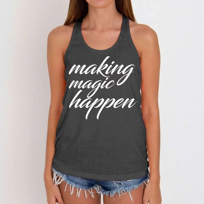 Making Magic Happen Women's Knotted Racerback Tank