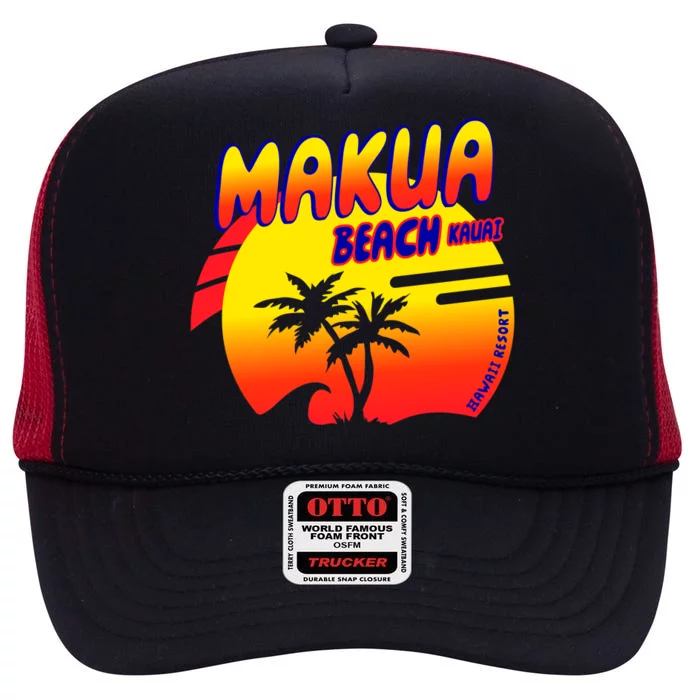 Makua Beach High Crown Mesh Trucker Hat