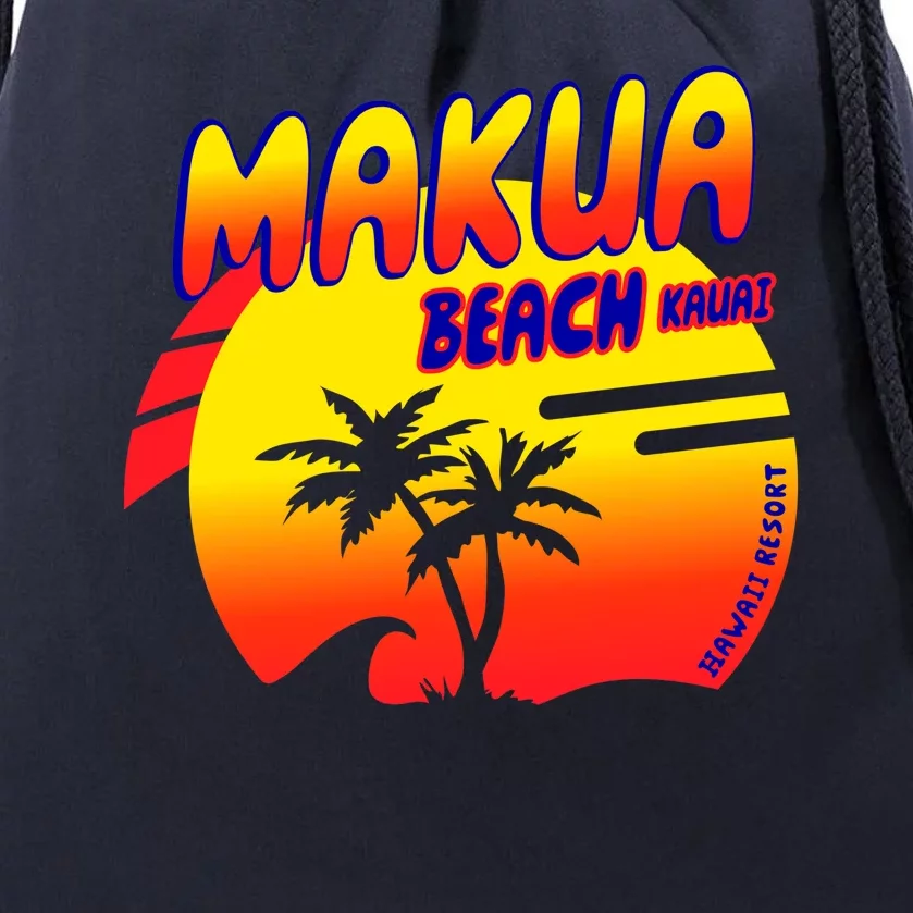 Makua Beach Drawstring Bag