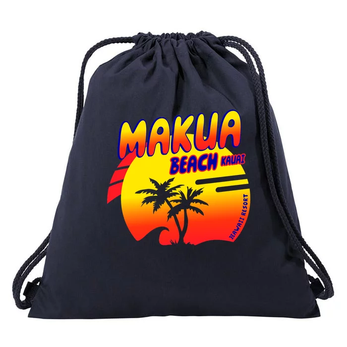 Makua Beach Drawstring Bag