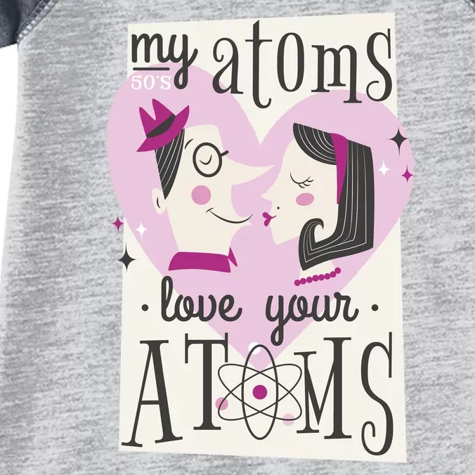 My Atoms Love Your Atoms Science Couple Infant Baby Jersey Bodysuit