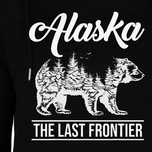 Moose Alaska Last Frontier Alaska Grizzly Bears Mountains Womens Funnel Neck Pullover Hood