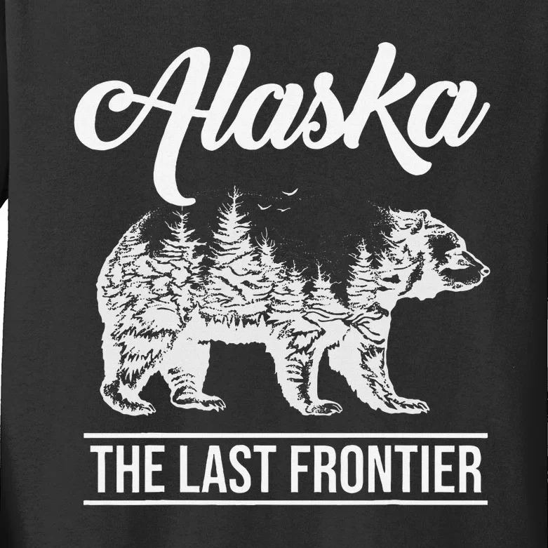 Moose Alaska Last Frontier Alaska Grizzly Bears Mountains Kids Long Sleeve Shirt