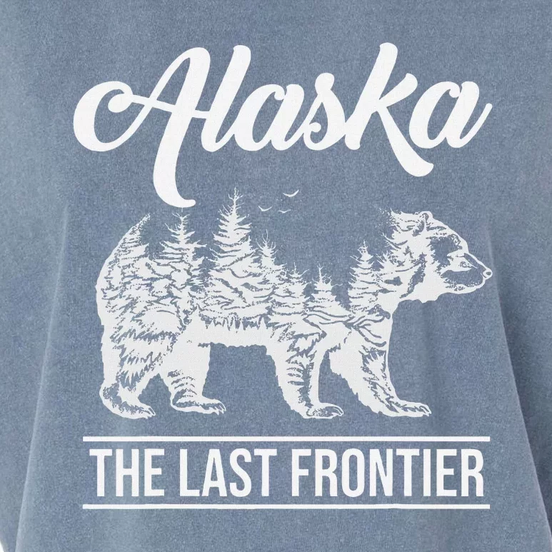 Moose Alaska Last Frontier Alaska Grizzly Bears Mountains Garment-Dyed Women's Muscle Tee