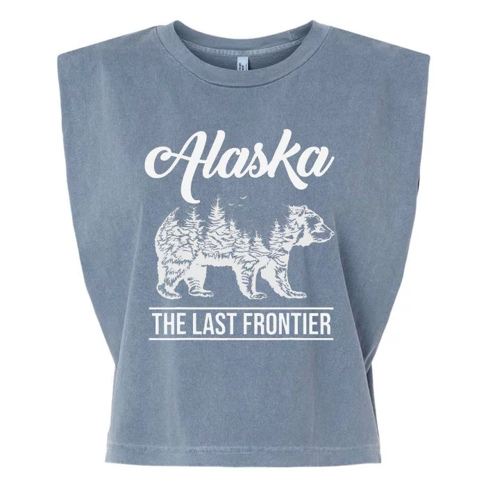 Moose Alaska Last Frontier Alaska Grizzly Bears Mountains Garment-Dyed Women's Muscle Tee