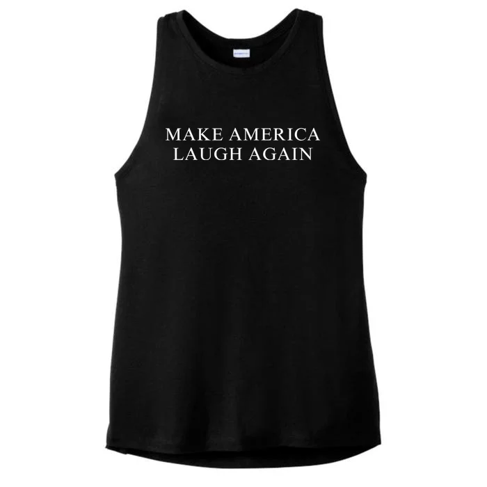 Make America Laugh Again Kamala 2024 Ladies Tri-Blend Wicking Tank