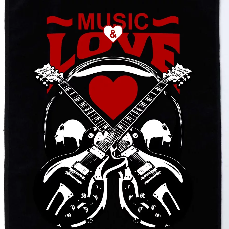 Music And Love Guitars Platinum Collection Golf Towel