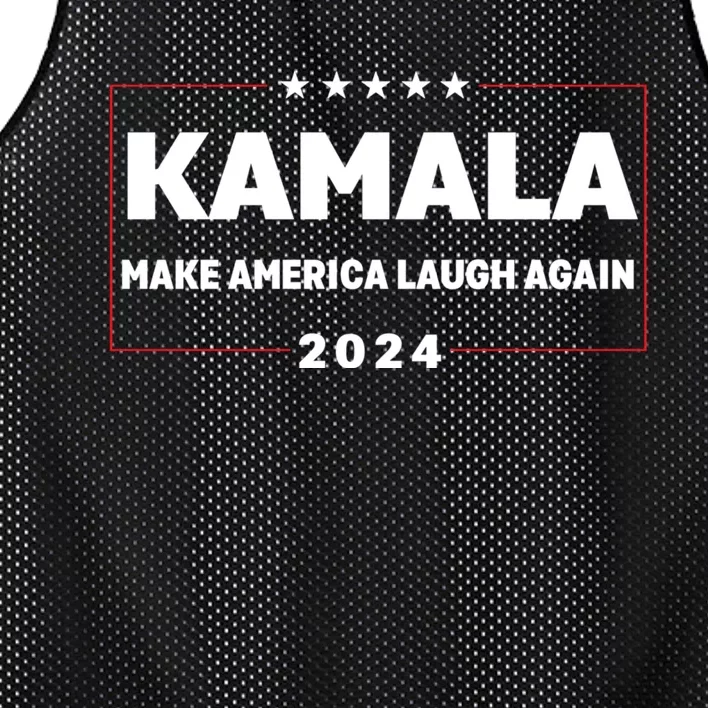 Make America Laugh Again American Flag 2024 Mesh Reversible Basketball Jersey Tank