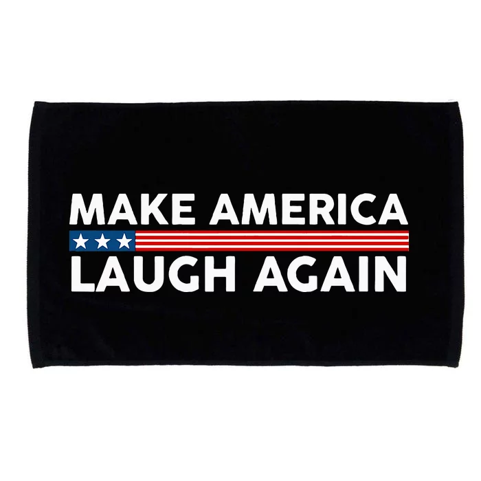 Make America Laugh Again American Flag Election 2024 Microfiber Hand Towel