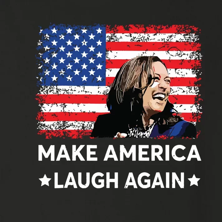 Make America Laugh Again Vote 2024 President Kamalaharris Toddler Long Sleeve Shirt