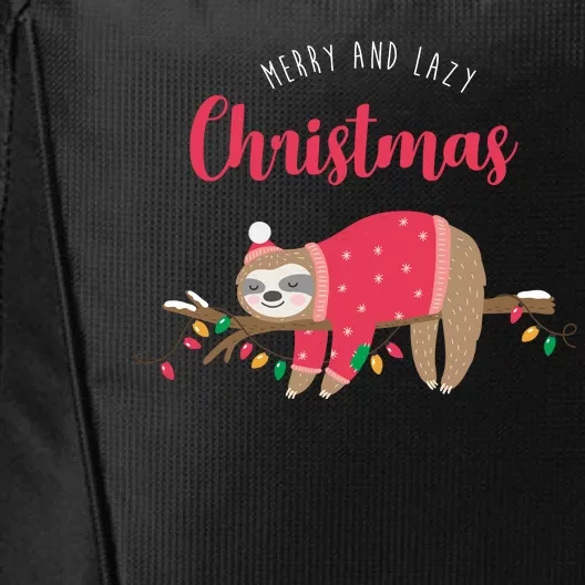 Merry And Lazy Christmas Cute Sloth City Backpack