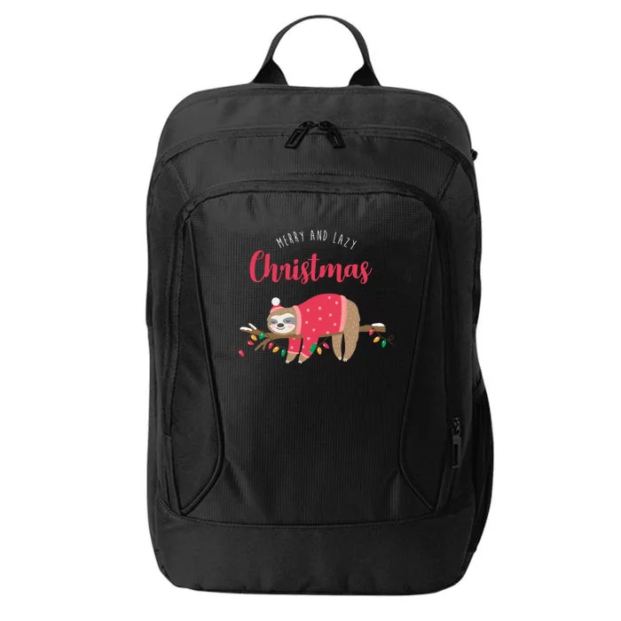 Merry And Lazy Christmas Cute Sloth City Backpack