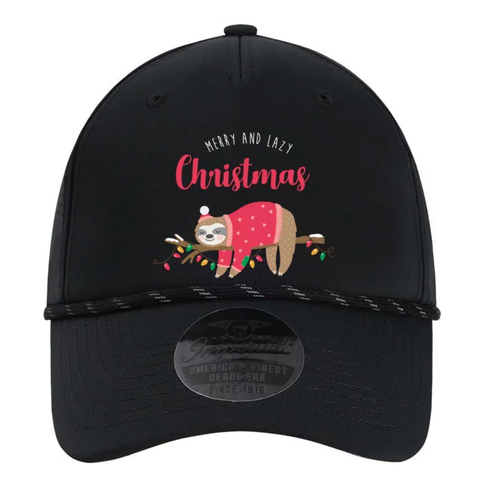 Merry And Lazy Christmas Cute Sloth Performance The Dyno Cap