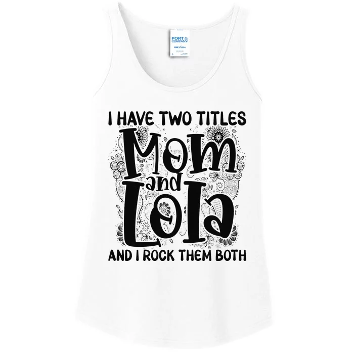 Mom And Lola Mother's Day Philippines Filipino Grandma Ladies Essential Tank