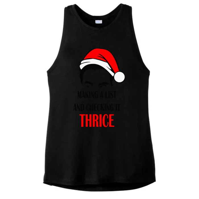 Making A List And Checking It Thrice Gift Ladies Tri-Blend Wicking Tank