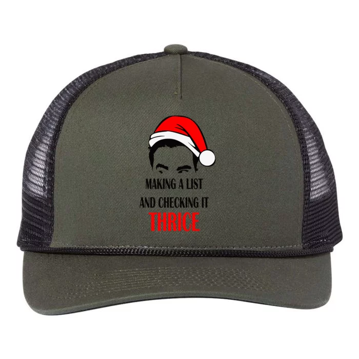 Making A List And Checking It Thrice Gift Retro Rope Trucker Hat Cap