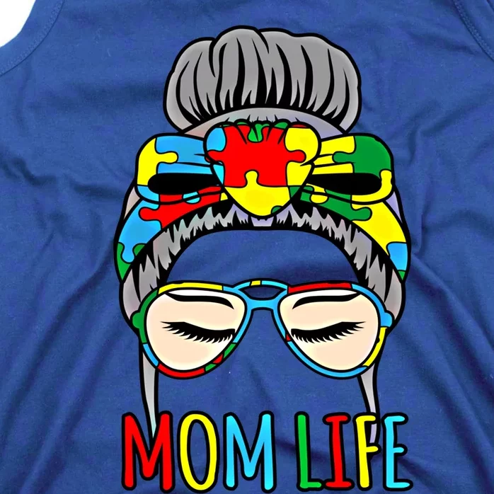 Mom Autism Life Awareness Autistic Graphic Funny Gift Tank Top