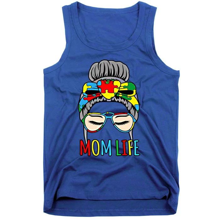 Mom Autism Life Awareness Autistic Graphic Funny Gift Tank Top