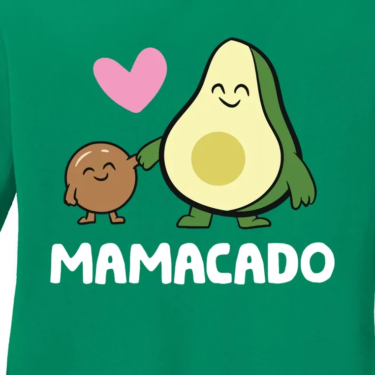 Mamacado Avocado Lover Mom Cute Avocado Mamacado Ladies Long Sleeve Shirt