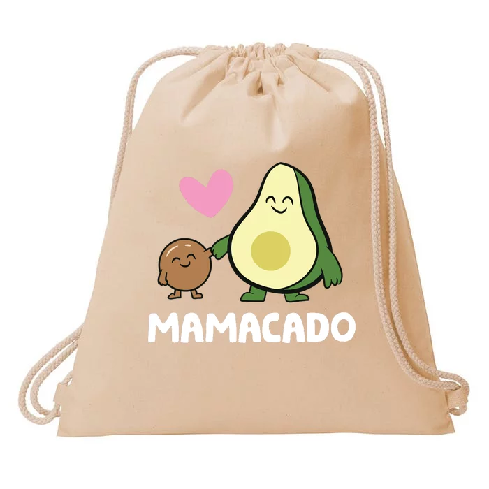 Mamacado Avocado Lover Mom Cute Avocado Mamacado Drawstring Bag