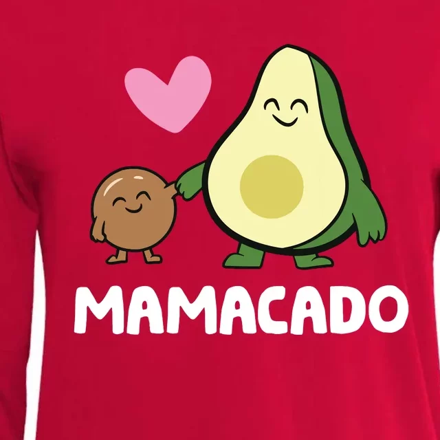 Mamacado Avocado Lover Mom Cute Avocado Mamacado Womens Cotton Relaxed Long Sleeve T-Shirt