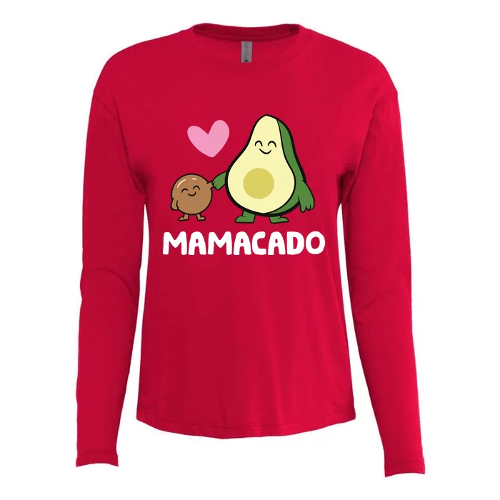 Mamacado Avocado Lover Mom Cute Avocado Mamacado Womens Cotton Relaxed Long Sleeve T-Shirt