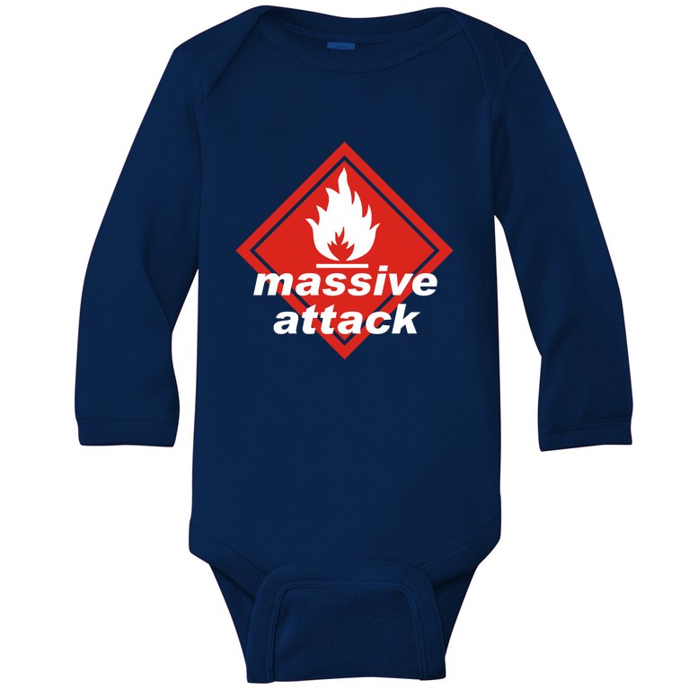 Massive Attack Logo Official Amplified Baby Long Sleeve Bodysuit
