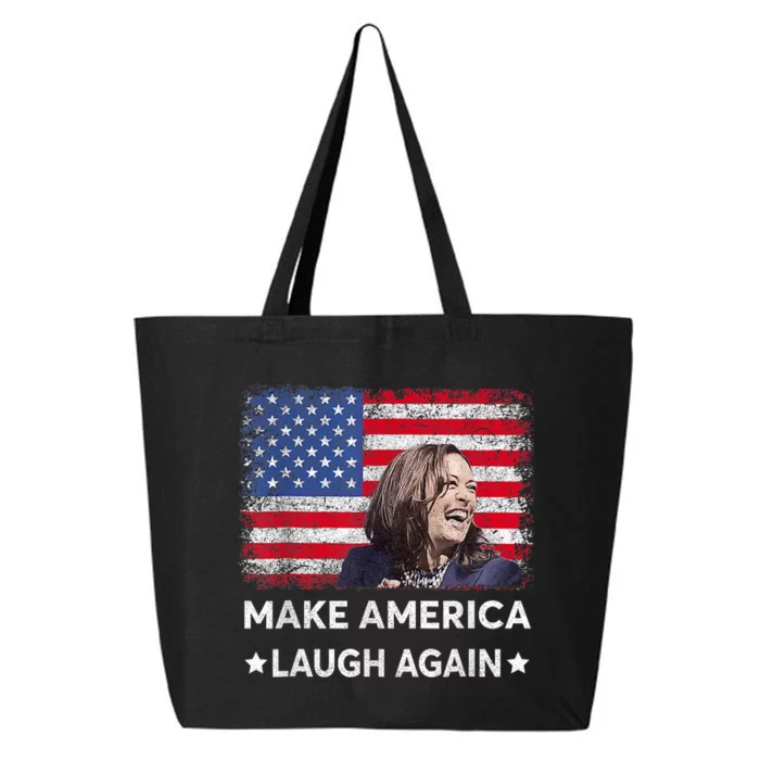 Make America Laugh Again Vote 2024 President Kamala Harris 25L Jumbo Tote