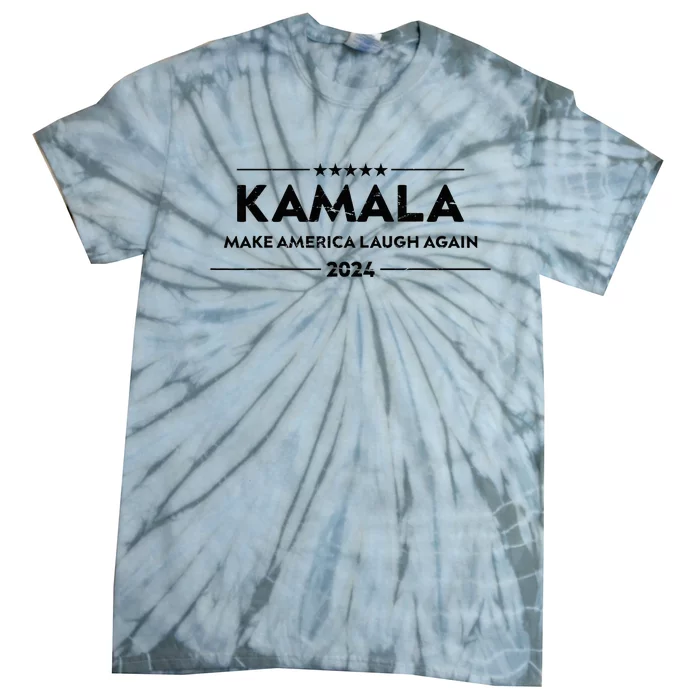 Make America Laugh Again Funny Kamala 2024 Vintage Tie-Dye T-Shirt