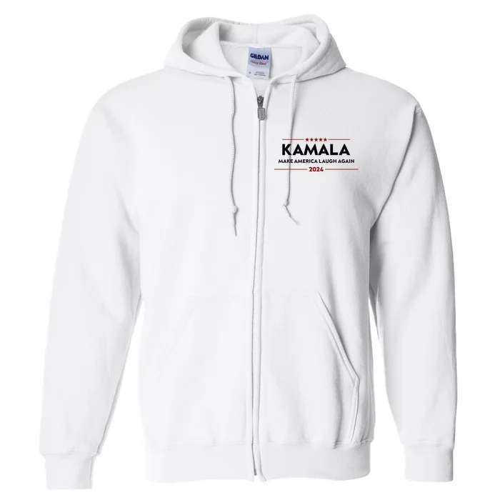 Make America Laugh Again Funny Kamala 2024 Full Zip Hoodie