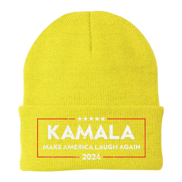 Make America Laugh Again Funny Kamala 2024 Knit Cap Winter Beanie