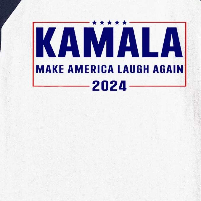 Make America Laugh Again American Flag Kamala 2024 Baseball Sleeve Shirt