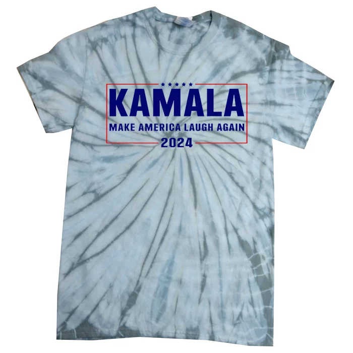 Make America Laugh Again American Flag Kamala 2024 Tie-Dye T-Shirt