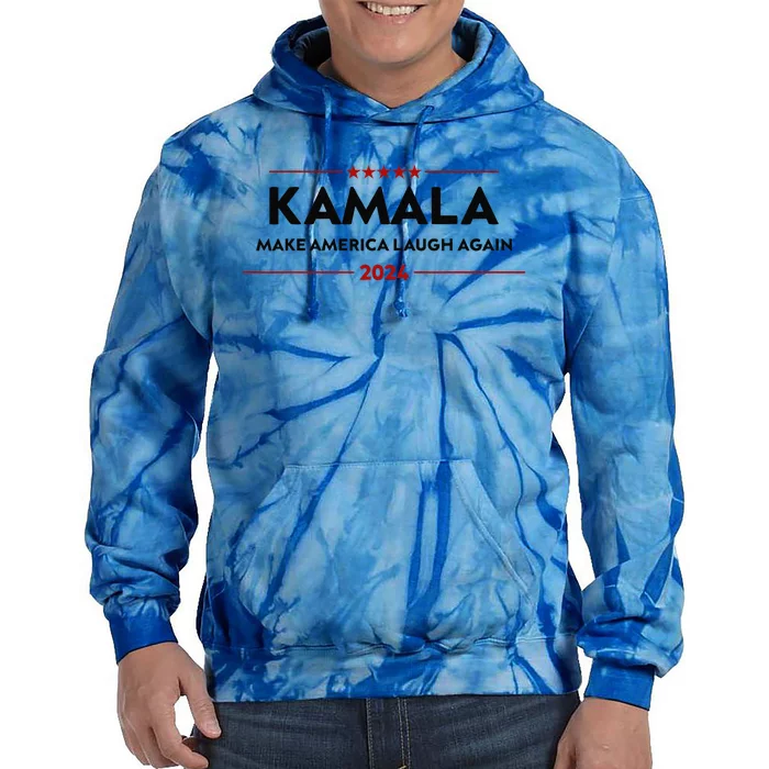 Make America Laugh Again Funny Kamala 2024 Tie Dye Hoodie