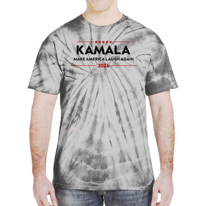 Make America Laugh Again Funny Kamala 2024 Tie-Dye T-Shirt