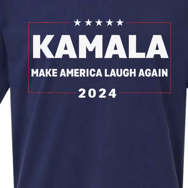 Make America Laugh Again American Flag 2024 Sueded Cloud Jersey T-Shirt