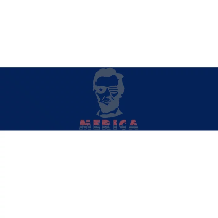 Merica Abe Lincoln Bumper Sticker