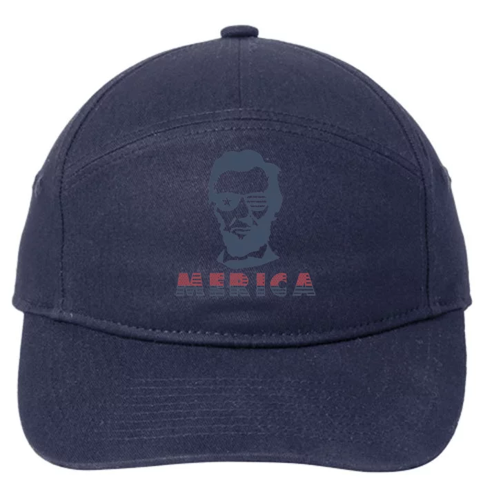 Merica Abe Lincoln 7-Panel Snapback Hat