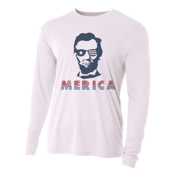 Merica Abe Lincoln Cooling Performance Long Sleeve Crew