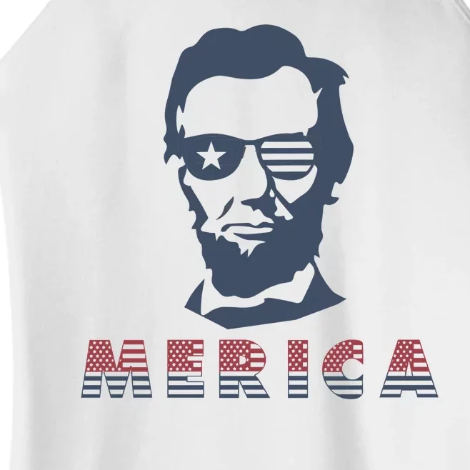 Merica Abe Lincoln Women’s Perfect Tri Rocker Tank