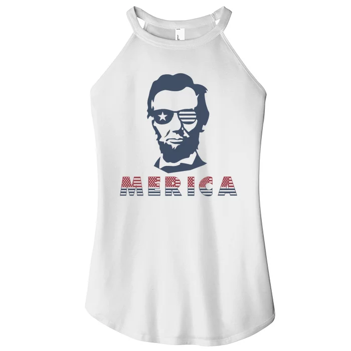 Merica Abe Lincoln Women’s Perfect Tri Rocker Tank