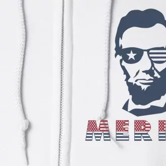 Merica Abe Lincoln Full Zip Hoodie