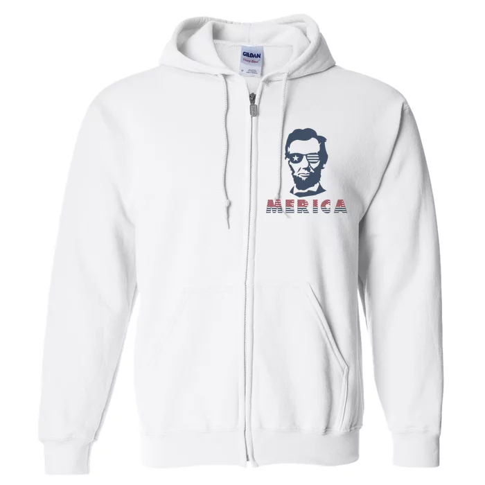 Merica Abe Lincoln Full Zip Hoodie