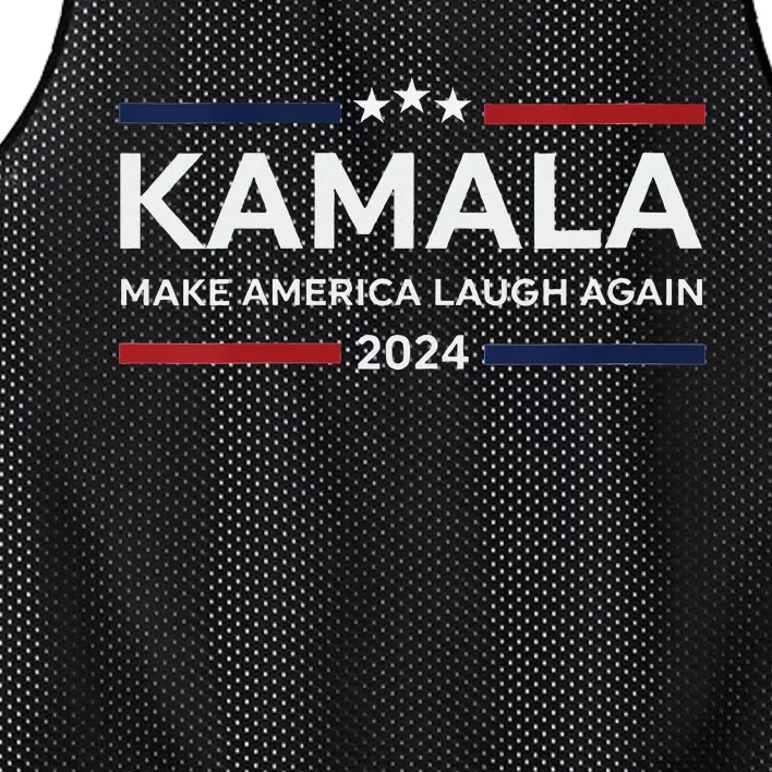 Make America Laugh Again American Flag 2024 V Neck Mesh Reversible Basketball Jersey Tank