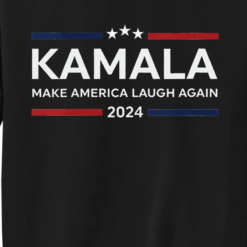 Make America Laugh Again American Flag 2024 V Neck Tall Sweatshirt