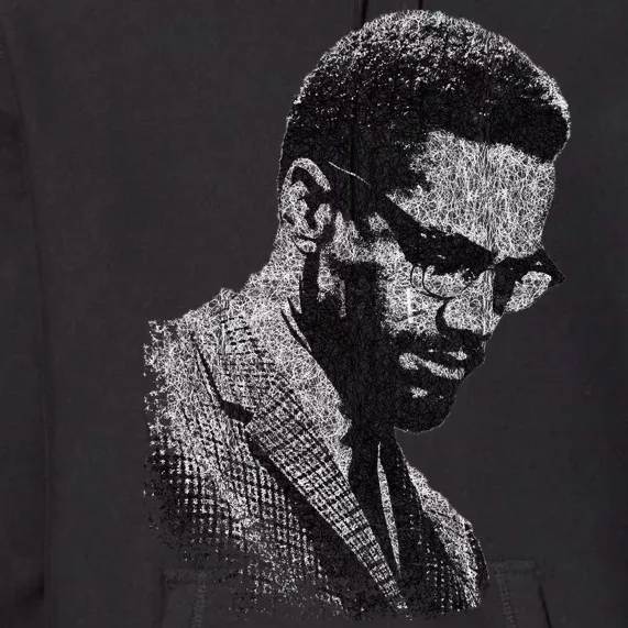 Malcolm X Black And White Portrait Premium Hoodie