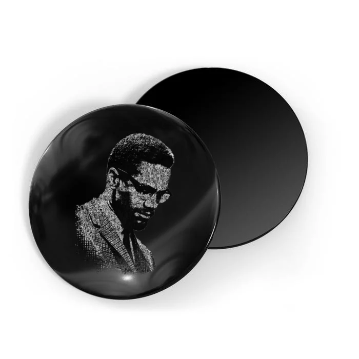 Malcolm X Black And White Portrait Magnet