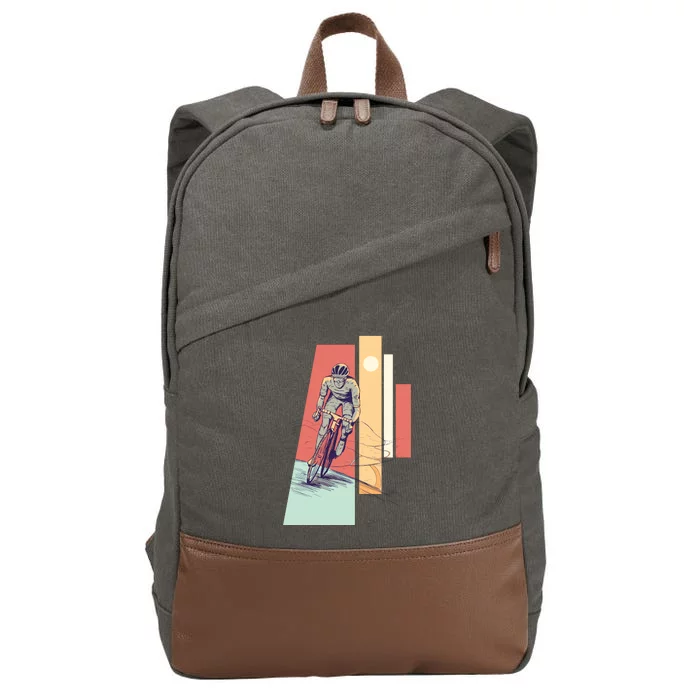 Male Cyclist Cotton Canvas Backpack